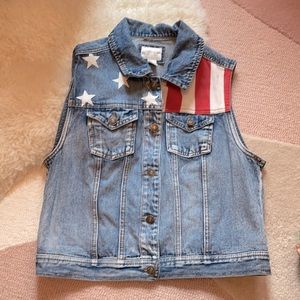 Forever 21 Americana Denim Vest